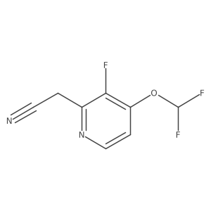 4-Difluoromethoxy-3-fluoropyridine-2-acetonitrile Structure