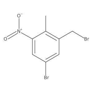 5-Bromo-1-(bromomethyl)-2-methyl-3-nitrobenzene结构式