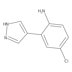 4-Chloro-2-(1H-pyrazol-4-YL)aniline Structure