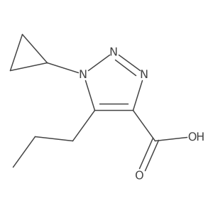 1-cyclopropyl-5-propyl-1H-1,2,3-triazole-4-carboxylic acid Structure