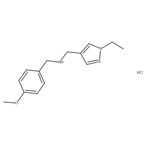 1-(1-ethyl-1H-pyrazol-4-yl)-N-(4-methoxybenzyl)methanamine结构式