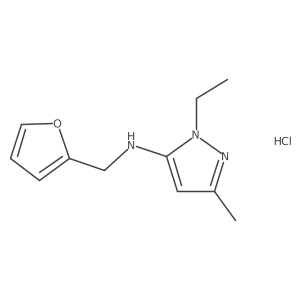1-ethyl-N-(2-furylmethyl)-3-methyl-1H-pyrazol-5-amine Structure
