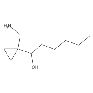 1-[1-(Aminomethyl)cyclopropyl]hexan-1-ol Structure