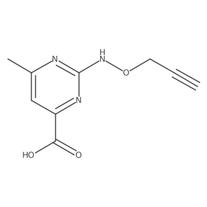6-Methyl-2-[(prop-2-yn-1-yloxy)amino]pyrimidine-4-carboxylic acid结构式