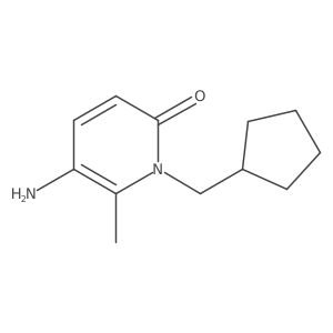 5-Amino-1-(cyclopentylmethyl)-6-methyl-1,2-dihydropyridin-2-one结构式