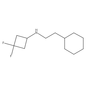 N-(2-Cyclohexylethyl)-3,3-difluorocyclobutanamine结构式