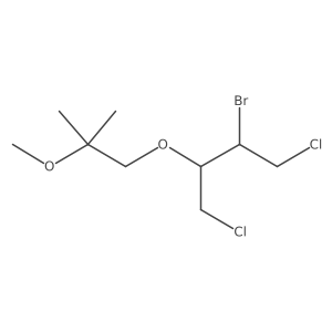 2-Bromo-1,4-dichloro-3-(2-methoxy-2-methylpropoxy)butane结构式