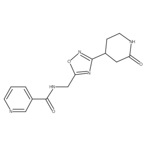 N-[[3-(2-oxopiperidin-4-yl)-1,2,4-oxadiazol-5-yl]methyl]pyridine-3-carboxamide结构式