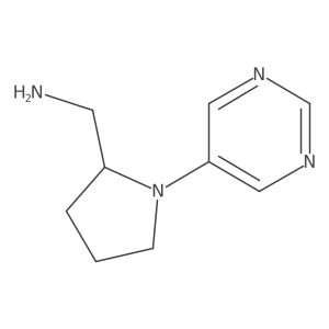 1-[(2R)-1-(5-Pyrimidinyl)-2-pyrrolidinyl]methanamine结构式