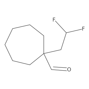 1-(2,2-difluoroethyl)cycloheptanecarbaldehyde结构式