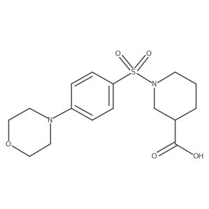 1-(4-Morpholinobenzenesulfonyl)piperidine-3-carboxylic acid结构式