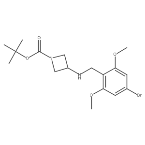 Tert-butyl 3-((4-bromo-2,6-dimethoxybenzyl)amino)azetidine-1-carboxylate结构式