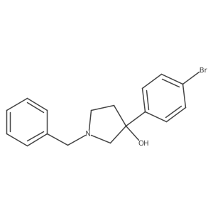 1-Benzyl-3-(4-bromophenyl)pyrrolidin-3-ol结构式