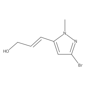 3-(3-bromo-1-methyl-1H-pyrazol-5-yl)prop-2-en-1-ol结构式