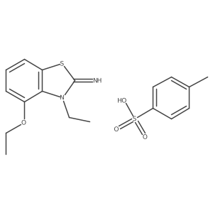 4-ethoxy-3-ethylbenzo[d]thiazol-2(3H)-imine 4-methylbenzenesulfonate结构式