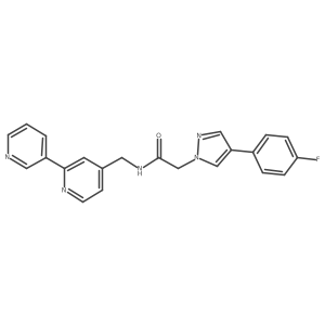 N-([2,3'-bipyridin]-4-ylmethyl)-2-(4-(4-fluorophenyl)-1H-pyrazol-1-yl)acetamide Structure