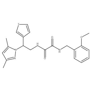 N1-(2-(3,5-dimethyl-1H-pyrazol-1-yl)-2-(thiophen-3-yl)ethyl)-N2-(2-methoxybenzyl)oxalamide结构式