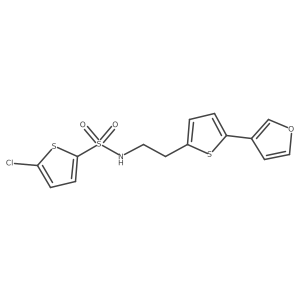 5-chloro-N-(2-(5-(furan-3-yl)thiophen-2-yl)ethyl)thiophene-2-sulfonamide Structure