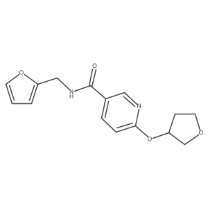 N-(furan-2-ylmethyl)-6-((tetrahydrofuran-3-yl)oxy)nicotinamide结构式