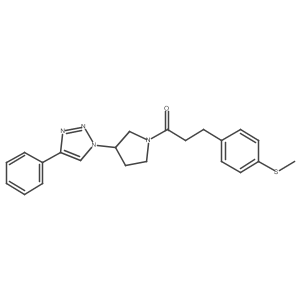 3-(4-(methylthio)phenyl)-1-(3-(4-phenyl-1H-1,2,3-triazol-1-yl)pyrrolidin-1-yl)propan-1-one Structure