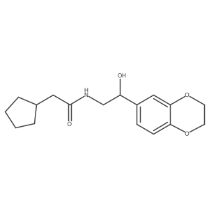 2-cyclopentyl-N-(2-(2,3-dihydrobenzo[b][1,4]dioxin-6-yl)-2-hydroxyethyl)acetamide Structure