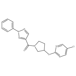 (3-((5-chloropyrimidin-2-yl)oxy)pyrrolidin-1-yl)(2-phenyl-2H-1,2,3-triazol-4-yl)methanone Structure