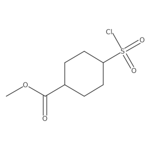 Methyl 4-(chlorosulfonyl)cyclohexane-1-carboxylate结构式