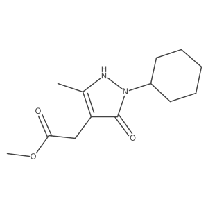 methyl 2-(2-cyclohexyl-5-methyl-3-oxo-2,3-dihydro-1H-pyrazol-4-yl)acetate Structure
