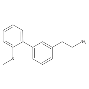 2-{3-[2-(Methylsulfanyl)phenyl]phenyl}ethan-1-amine结构式