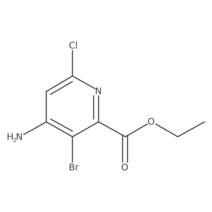 Ethyl 4-amino-3-bromo-6-chloropyridine-2-carboxylate Structure