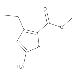 Methyl 5-amino-3-ethylthiophene-2-carboxylate结构式