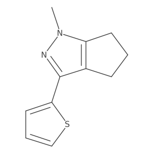1-Methyl-3-(thiophen-2-yl)-1,4,5,6-tetrahydrocyclopenta[c]pyrazole结构式