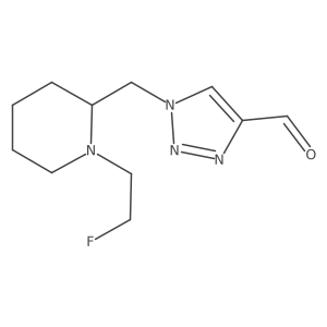 1-((1-(2-fluoroethyl)piperidin-2-yl)methyl)-1H-1,2,3-triazole-4-carbaldehyde结构式