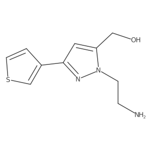 (1-(2-aminoethyl)-3-(thiophen-3-yl)-1H-pyrazol-5-yl)methanol结构式