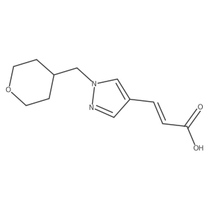 (2E)-3-{1-[(oxan-4-yl)methyl]-1H-pyrazol-4-yl}prop-2-enoic acid Structure