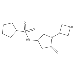 N-[1-(azetidin-3-yl)-5-oxopyrrolidin-3-yl]cyclopentanesulfonamide Structure