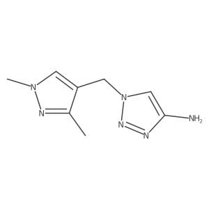 1-[(1,3-dimethyl-1H-pyrazol-4-yl)methyl]-1H-1,2,3-triazol-4-amine结构式