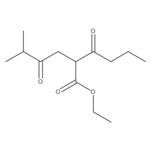 Ethyl 2-butanoyl-5-methyl-4-oxohexanoate结构式