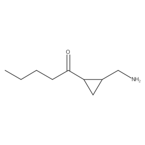 1-[2-(Aminomethyl)cyclopropyl]pentan-1-one结构式