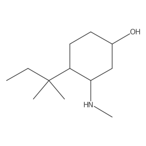 3-(Methylamino)-4-(2-methylbutan-2-yl)cyclohexan-1-ol结构式