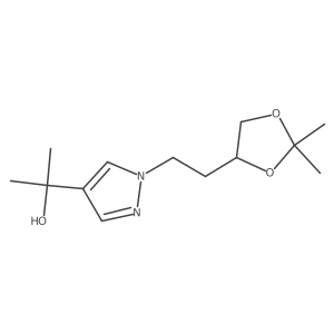 2-{1-[2-(2,2-dimethyl-1,3-dioxolan-4-yl)ethyl]-1H-pyrazol-4-yl}propan-2-ol Structure