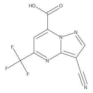 3-Cyano-5-(trifluoromethyl)pyrazolo[1,5-a]pyrimidine-7-carboxylic acid Structure