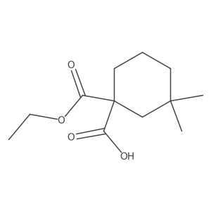 1-(Ethoxycarbonyl)-3,3-dimethylcyclohexane-1-carboxylic acid Structure