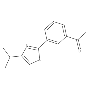 1-{3-[4-(Propan-2-yl)-1,3-thiazol-2-yl]phenyl}ethan-1-one结构式