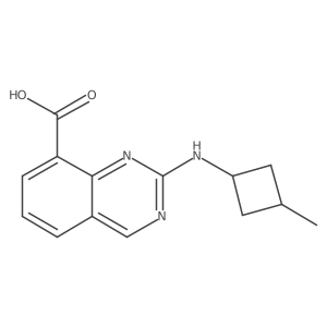 2-[(3-Methylcyclobutyl)amino]quinazoline-8-carboxylic acid结构式