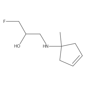1-Fluoro-3-[(1-methylcyclopent-3-en-1-yl)amino]propan-2-ol Structure