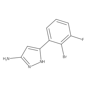 5-(2-bromo-3-fluorophenyl)-1H-pyrazol-3-amine Structure