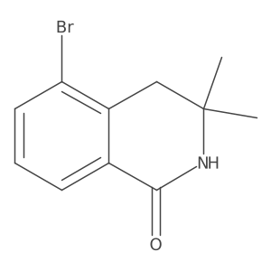 5-Bromo-3,3-dimethyl-1,2,3,4-tetrahydroisoquinolin-1-one结构式