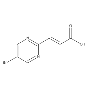 3-(5-Bromopyrimidin-2-yl)prop-2-enoic acid Structure