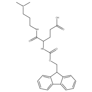 4-{[3-(dimethylamino)propyl]carbamoyl}-4-({[(9H-fluoren-9-yl)methoxy]carbonyl}amino)butanoic acid结构式